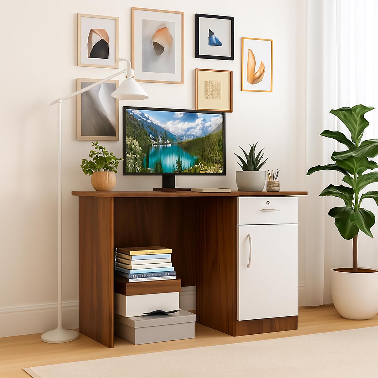 Nityam Nityam Wooden Computer Table|Study Table| Office Table| Home ...