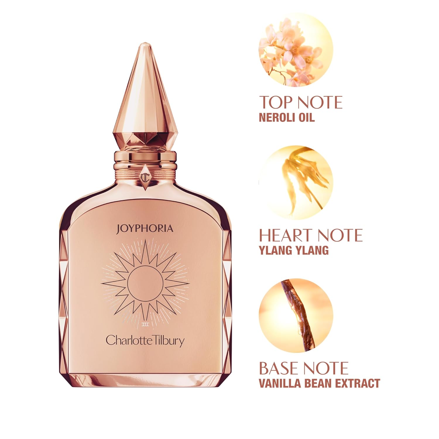 Charlotte Tilbury Joyphoria Eau De Parfum - Pheromone Enhancing Floral Vanilla Perfume Enriched with Naturally-Derived Oils - Long-Lasting Scent with Notes of Ylang Ylang & Neroli Oil