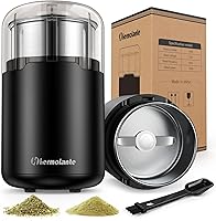 Hermolante 150W Electric Herb Spice Grinder - Stainless Steel Blades, Fast Grinding for Coffee, Nuts, Seeds & Herbs