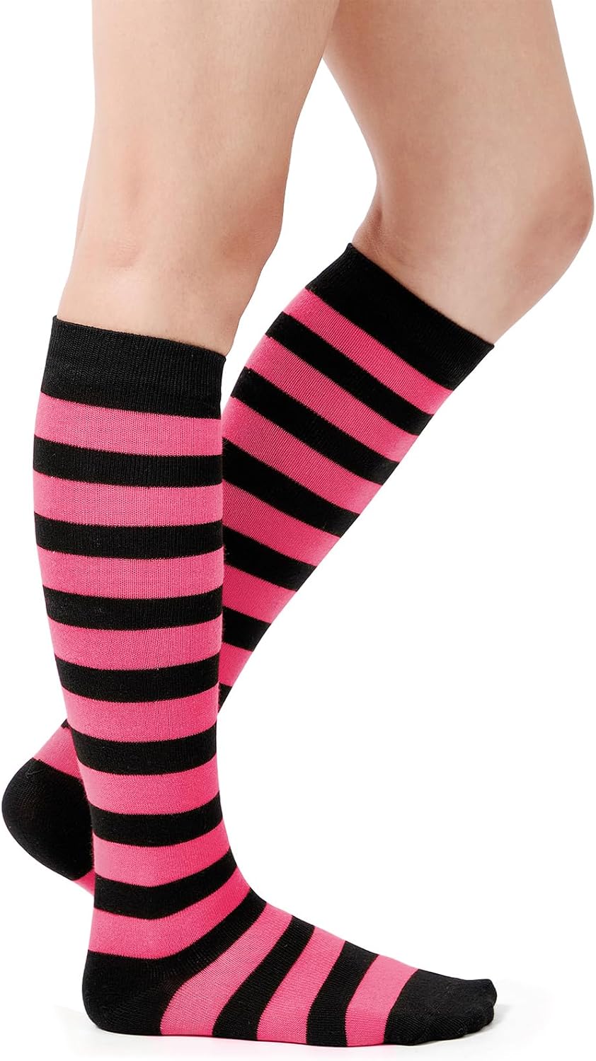 American Trends Striped Knee High Socks for Women Thigh High Socks Long Leg Warmers