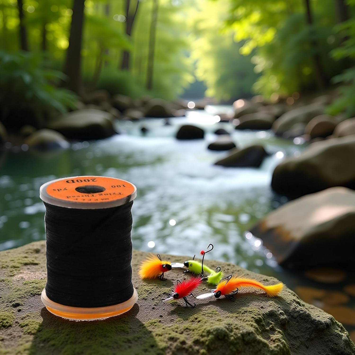 1 Roll Black Strong Fly Tying Thread,Fly Tying Thread Fishing Accessories 100Yard 200D Bass Fishing Hook Line Fly Tying Materials