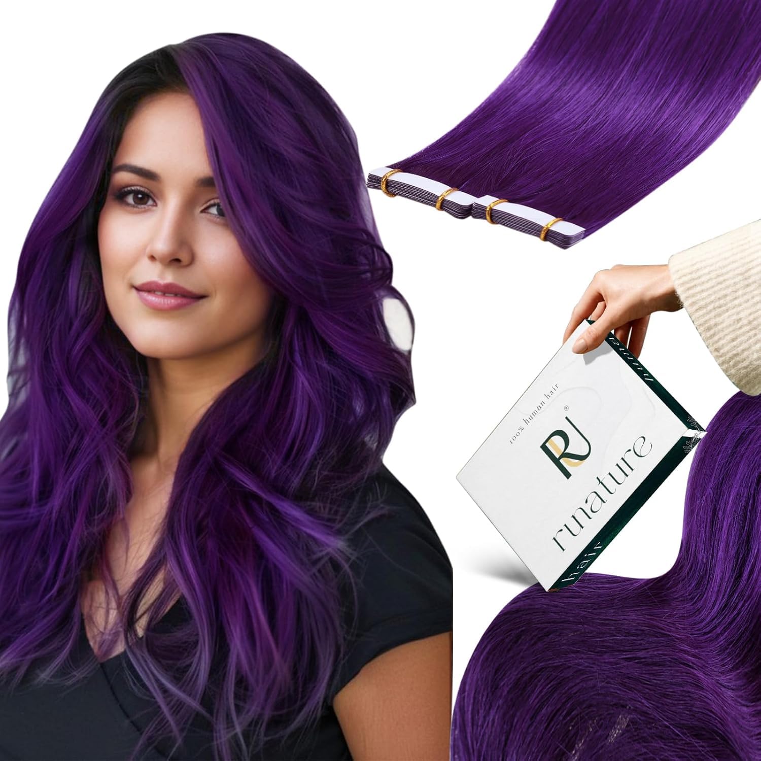 RUNATURE Echthaar Extensions Tape in extensions echthaar