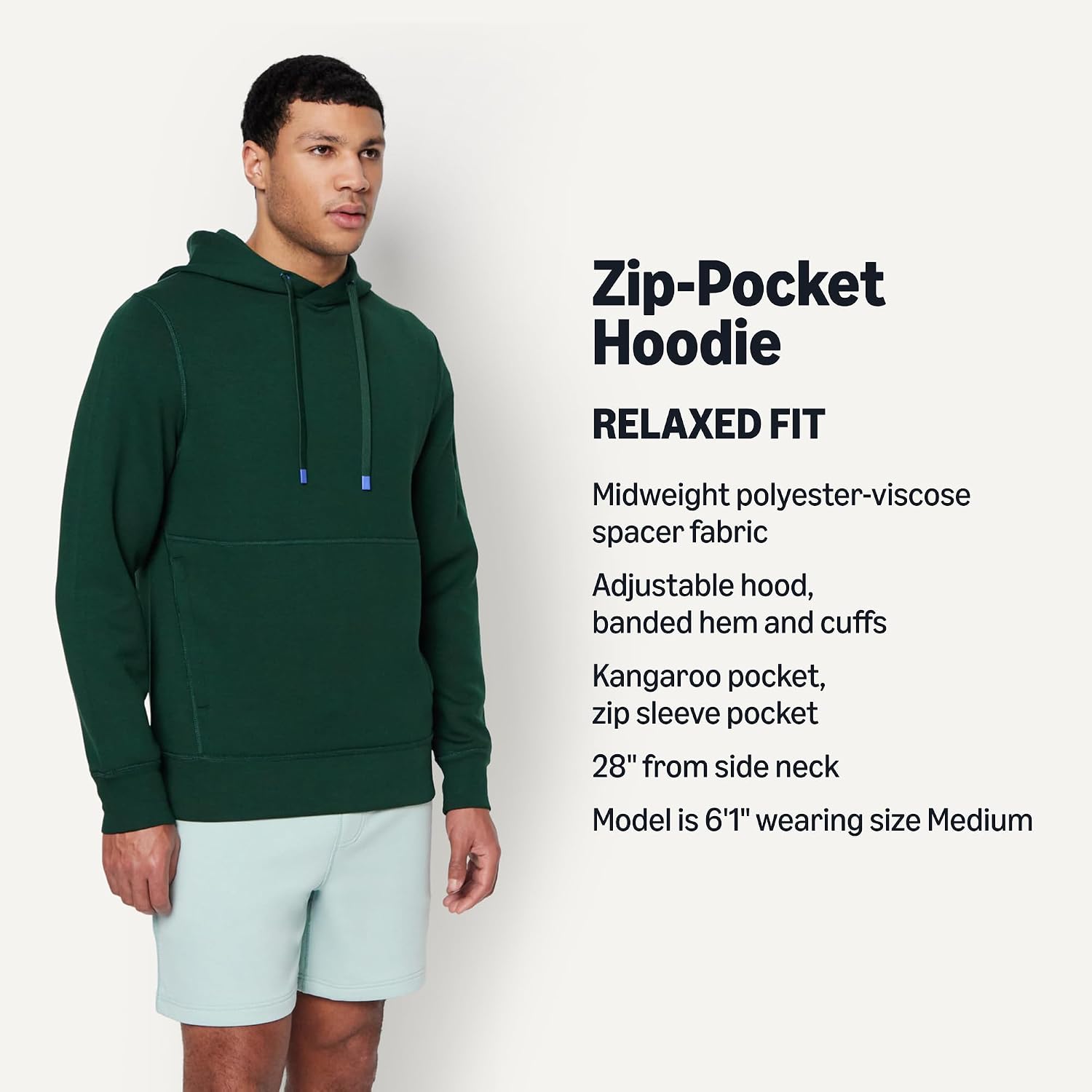 Amazon Essentials Men's Active Sweat Relaxed-Fit Hoodie