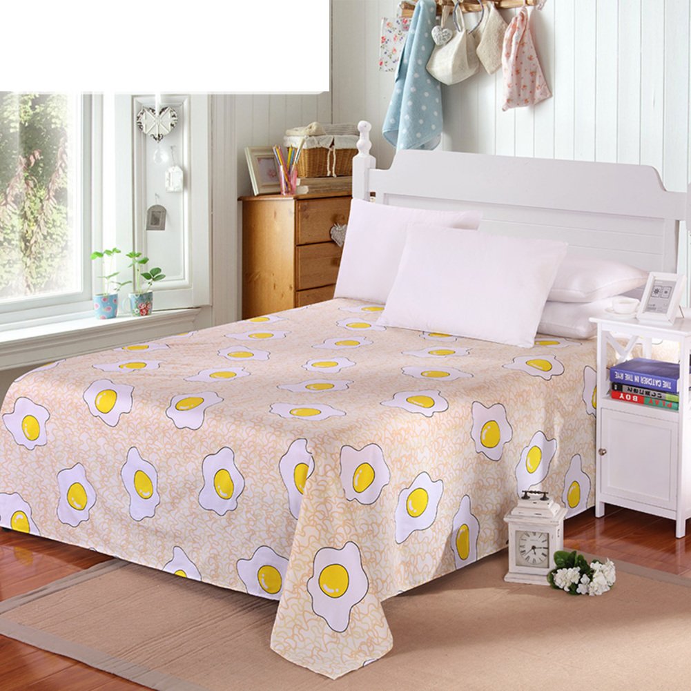 Draps doubles de coton pastorale imprimé feuilles pour nuits sereines