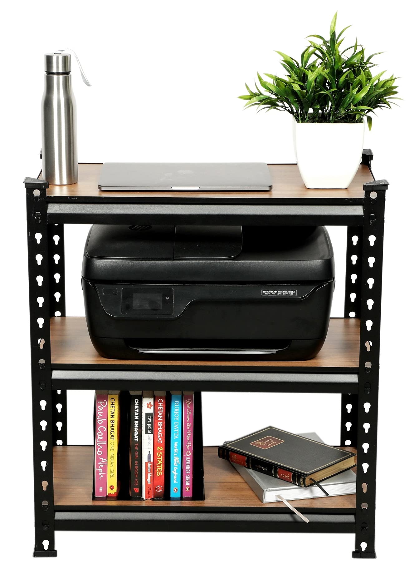 STAR WORK - Heavy Duty Grey Storage Shelves Garage Shop Warehouse Racking Shelving (3 SECTION)[2'3" (H) X2"(L) X1"(D)]