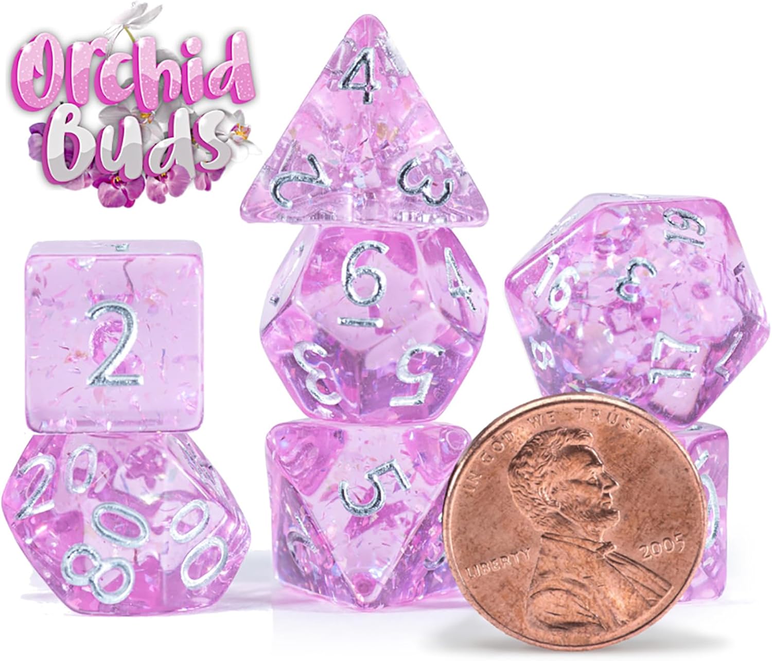 Mighty Tiny Dice - Orchid Buds (7)