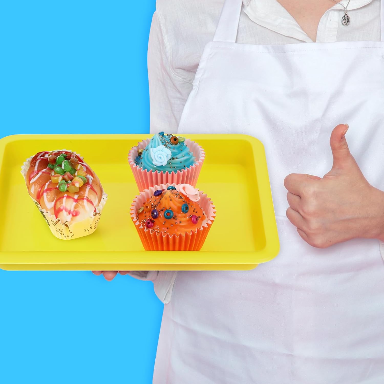 20-Piece Plastic Art Trays - Stackable Sand & Paint Mixing Trays, Multicolor Sensory Craft Organizer, Kids DIY Bead Painting Projects (5 Colors, 9.65 x 7.28 x 0.9 Inch) - Image 6