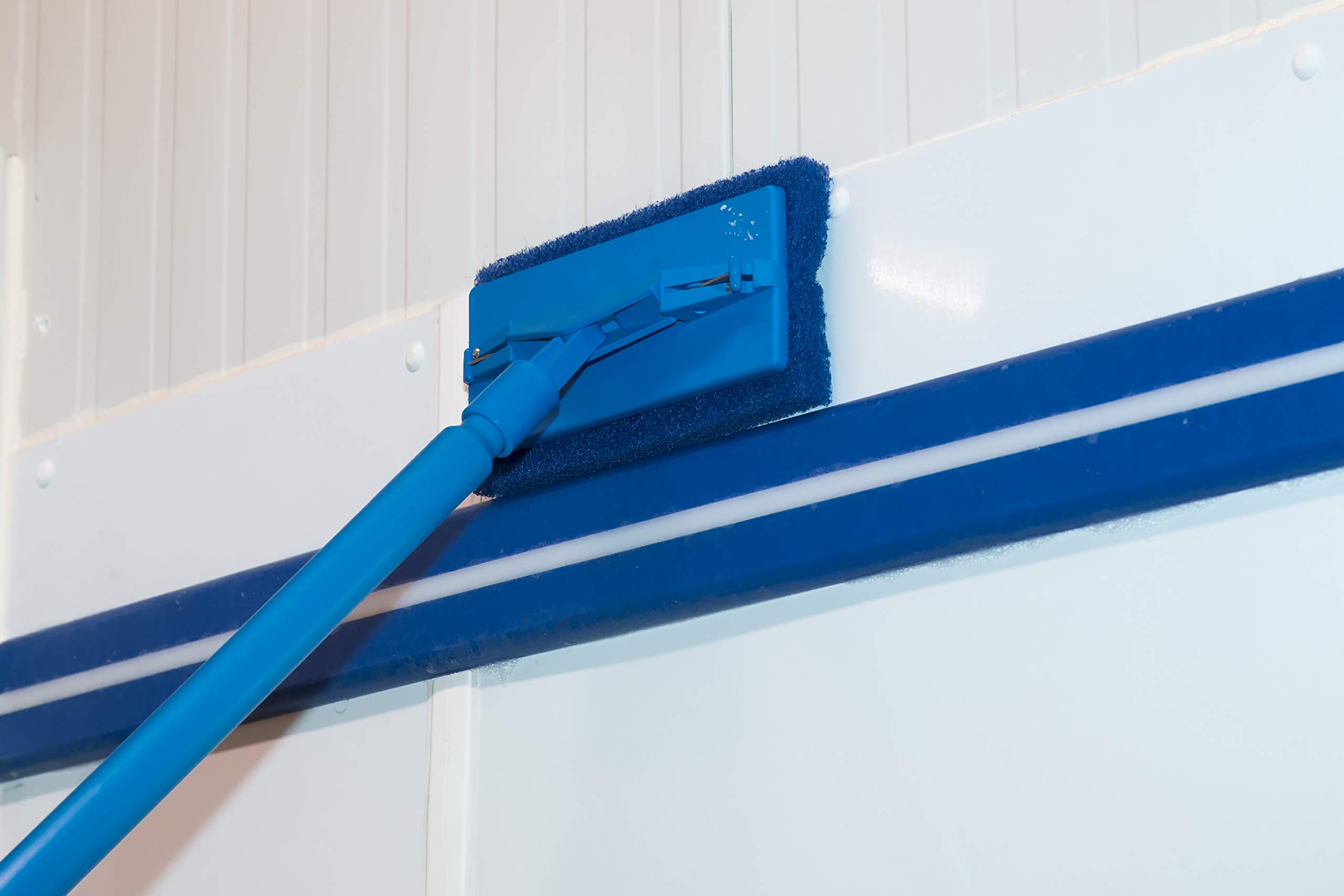 Vikan - Hygiène - Porte-tampon - Modèle à manche - Polypropylène - Bleu