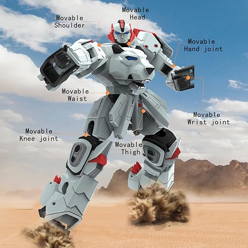 Miniatura 3 de GAGINAN Bear Warrior - Juguete de robot que se convierte en robot, figura de acción de robot de animales sagaces, figuras de robot deformación de 10