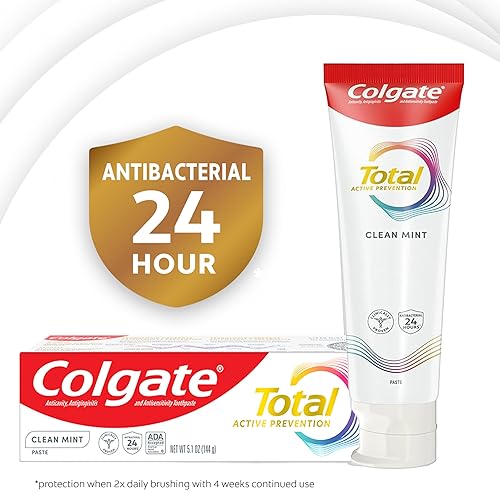 Miniatura 5 de Colgate Total Clean Pasta de dientes de menta, 10 beneficios, sin compensaciones, refresca el aliento, blanquea los dientes y proporciona alivio de