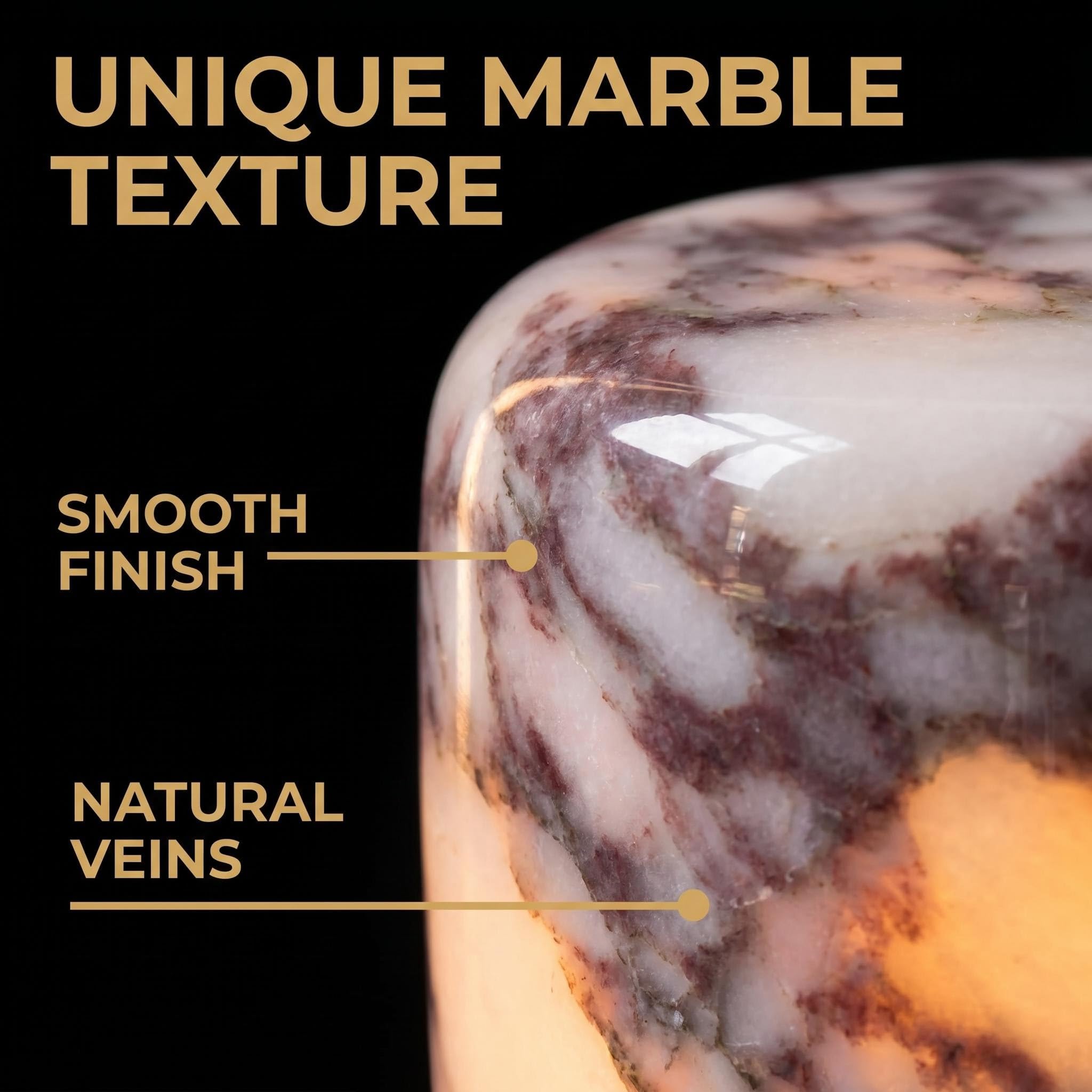 Lampe en marbre – Lampe de table de luxe en pierre