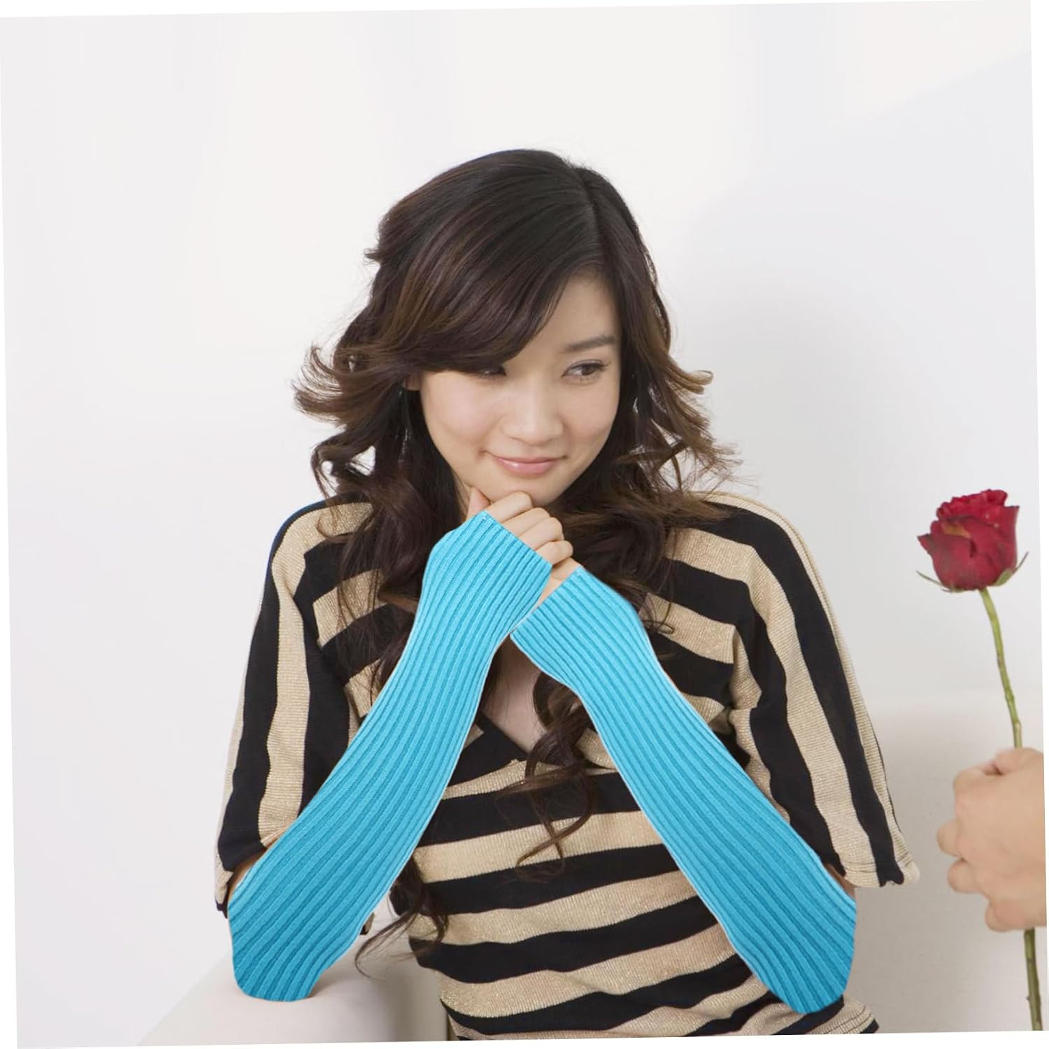 Sleeve Winter Gloves Wool Gloves Stylish Gloves Gloves Women's Warm Gloves Thumb Hole Mittens Thumb Hole