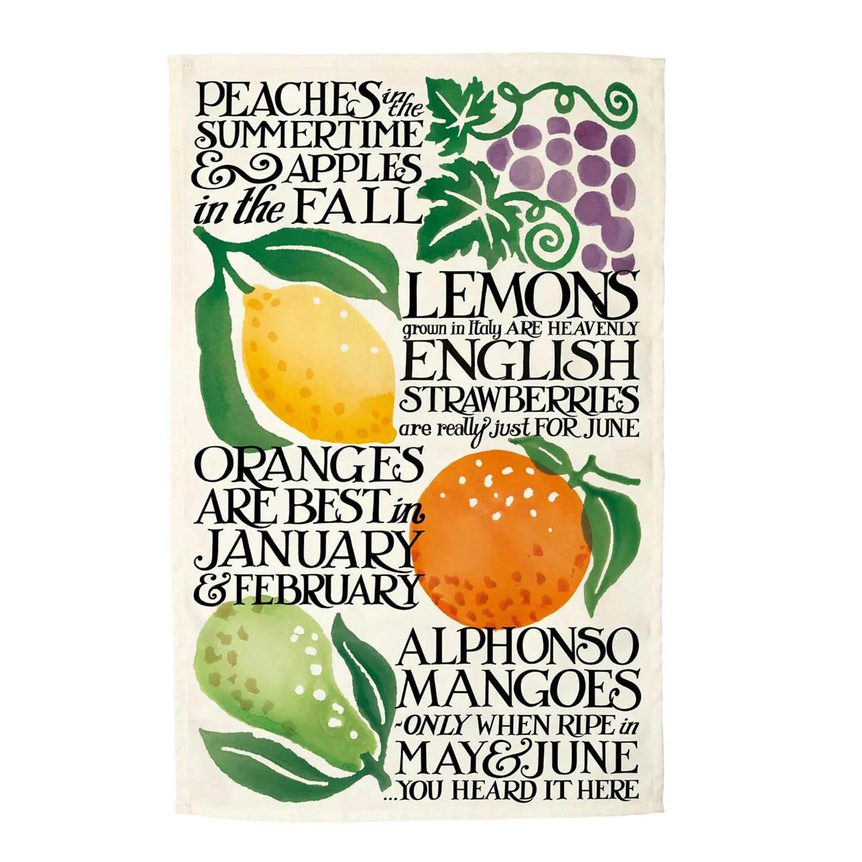 Emma Bridgewater Black Toast Fruits Tea Towel