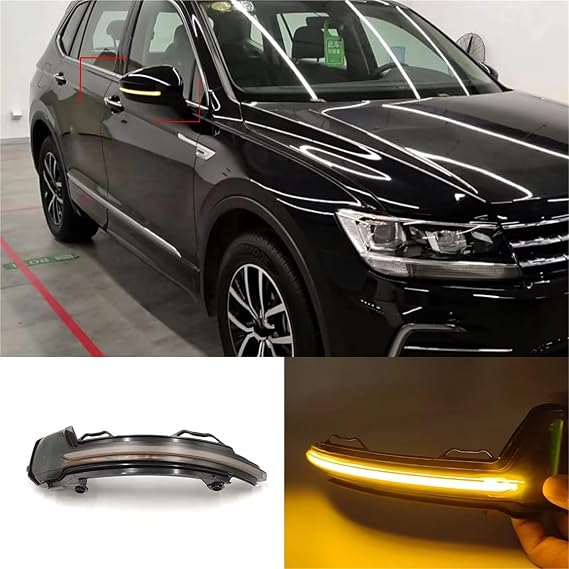 Sequential Flashing Light LED Dynamic Side Rearview Mirror Turn Signal For VW For Tiguan MK2 2017 2018 2019 For Touareg MK3 2019 Side Mirror Turn Lights