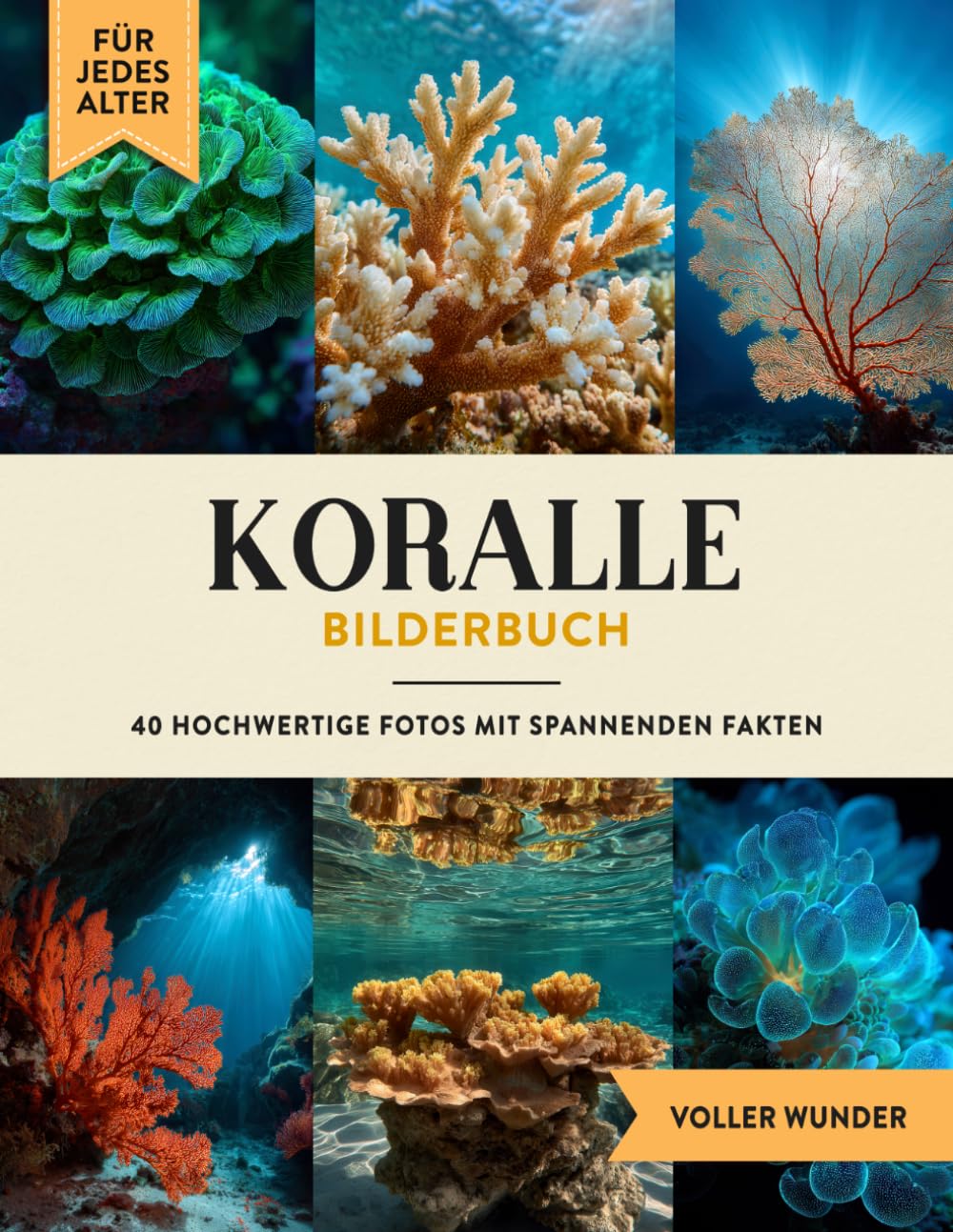 Koralle Bilderbuch: 40 Bilder & Fakten | Korallenbuch als Geschenk für Kinder & Erwachsene