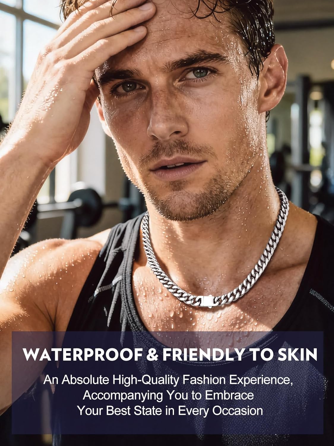 Bandmax Mens Stainless Steel Chain Necklaces 5/7/9/12MM Chunky Miami Cuban Link Chain Necklace Silver/Gold Plated/Black Chains for Men 18"-30" - Image 6