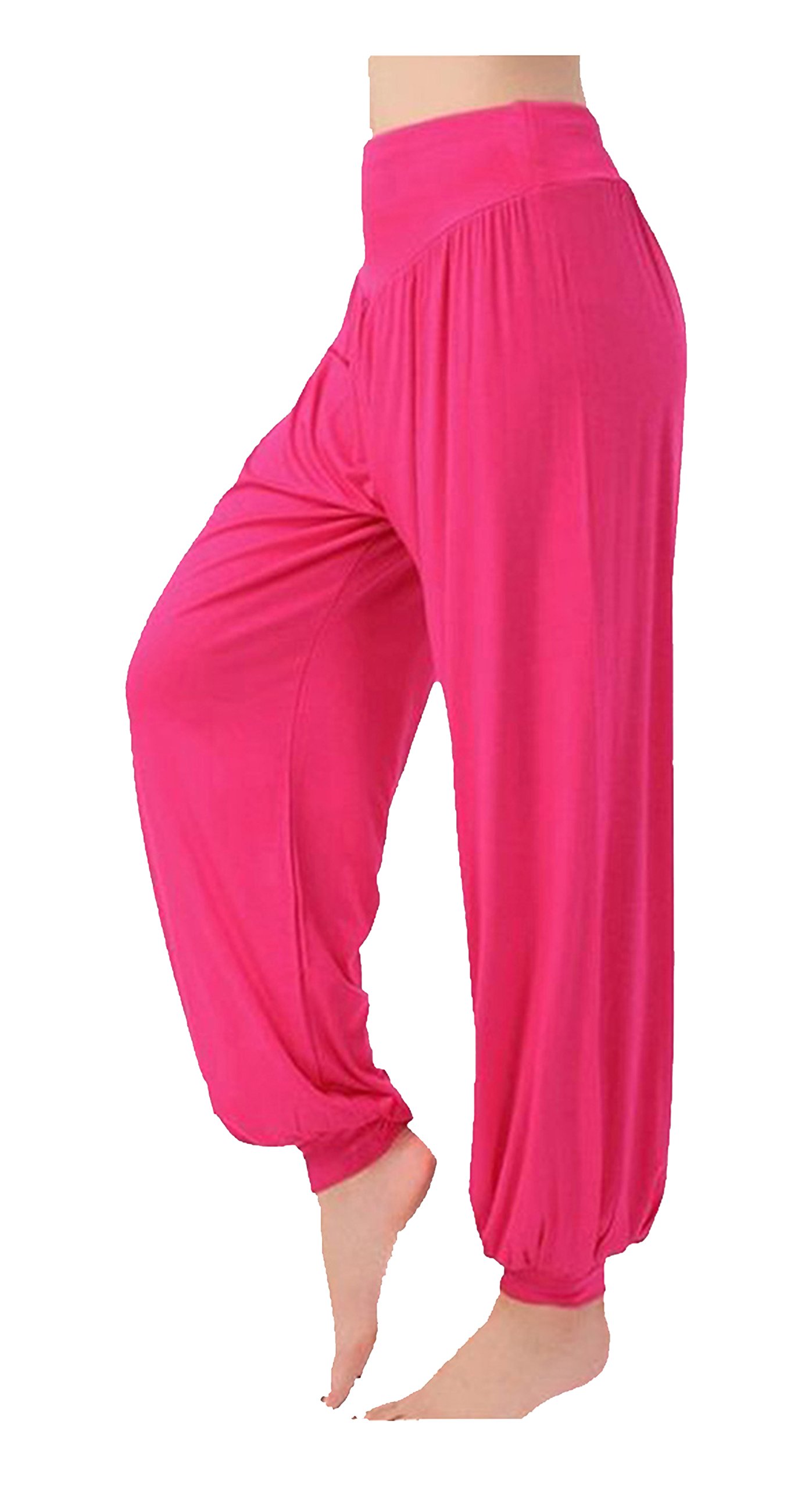 Zaif & Hari Women's Cerise Zaif & Hari® Hareem Trouser Plain Baggy Harem Ali Baba Casual Pants 16-18