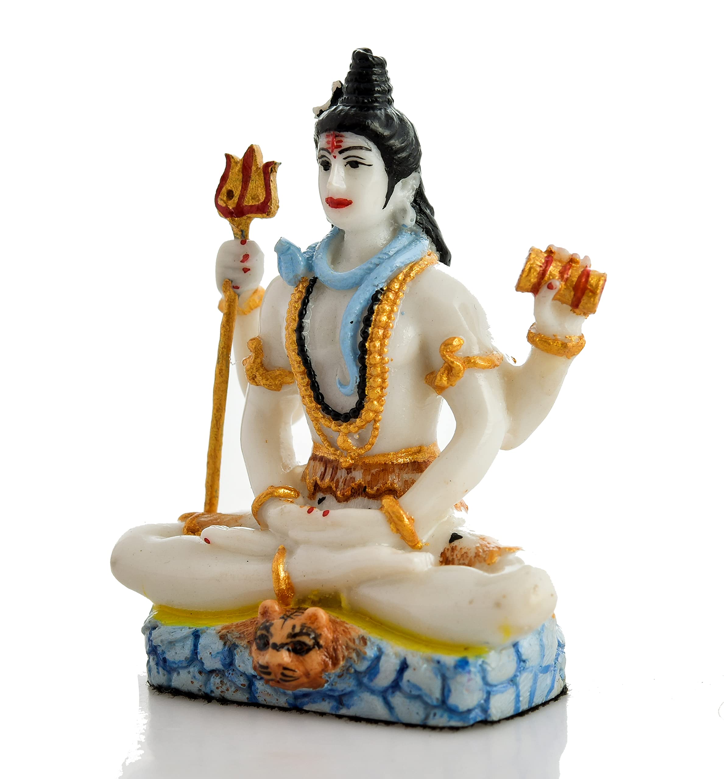 Archna Handicraft Polyresin Shiv Ji Murti for Pooja Room Figurines Idol Mahadev Sculpture (2 x 3 Inches, White), Idol - Image 6 thumbnail
