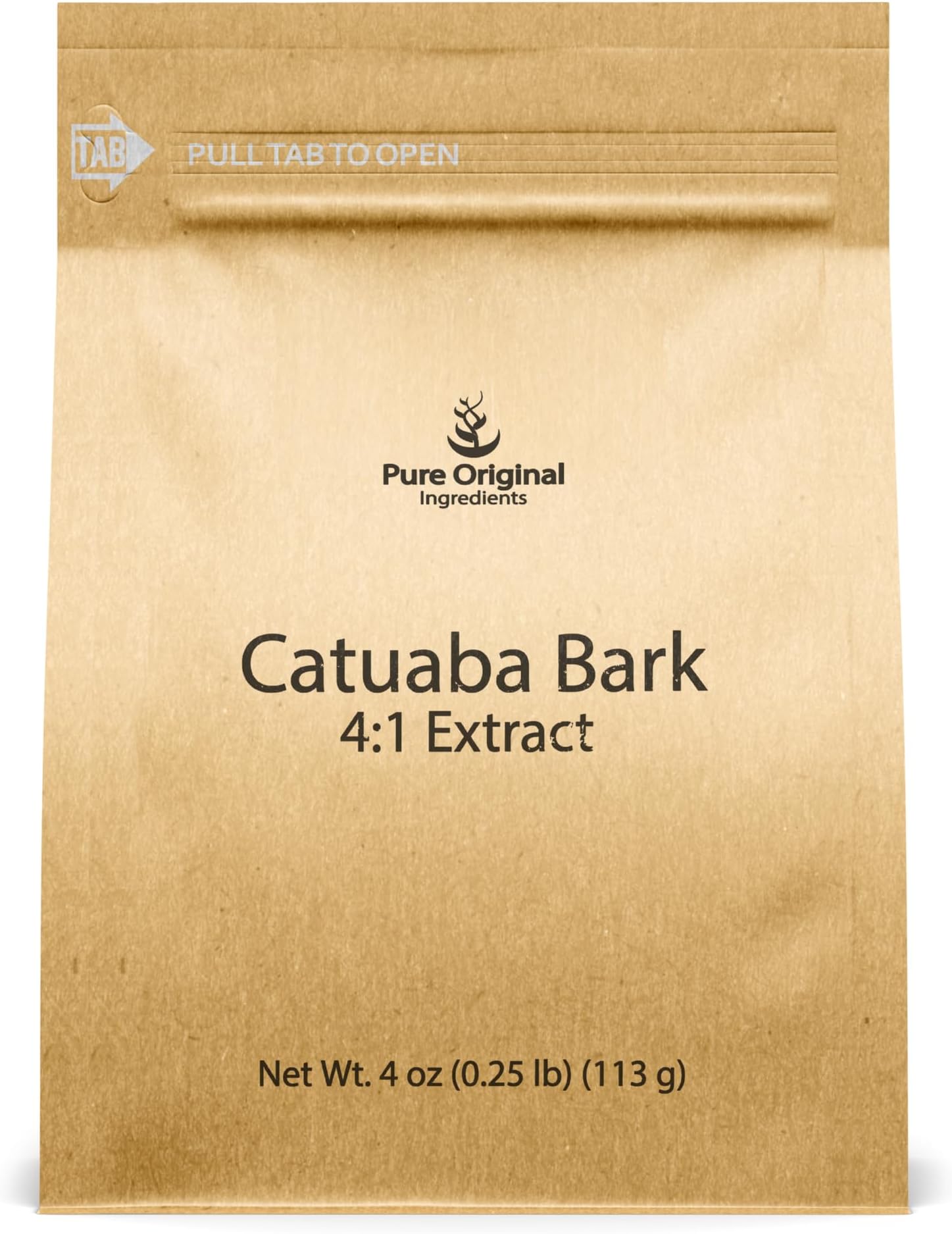 PURE ORIGINAL INGREDIENTS Catuaba Bark Extract, 4 oz, 4:1 Extract, Fine Powder, Dietary Supplement