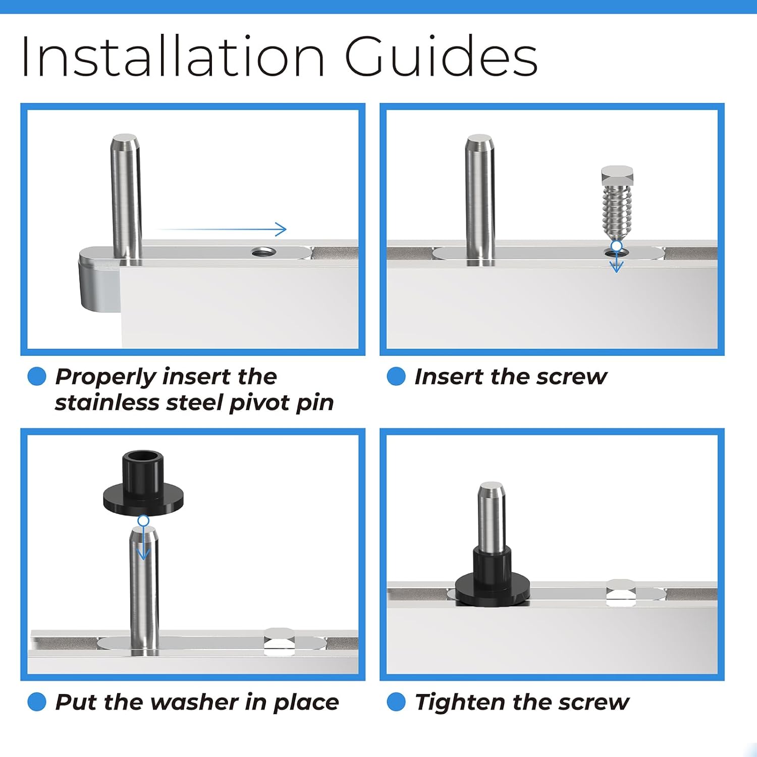 PalpitateC Shower Door Pivot Block with 3/4" Pin fit for Framed Swing Shower Doors, Framed Swing Shower Door Replacement Pivot Bracket