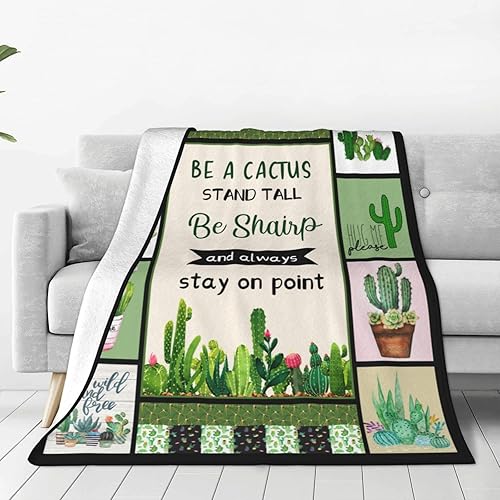 Miniatura 4 de Manta de regalo para amantes de los cactus, manta de regalo para amantes de los cactus, manta de franela de felpa suave y cálida para mujeres,