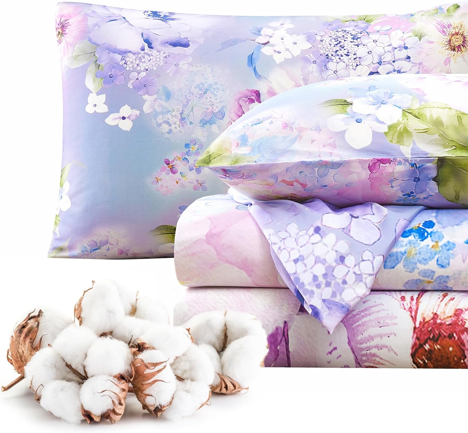 YIYEA King Size Sheets Set 100 Cotton Sheets for King