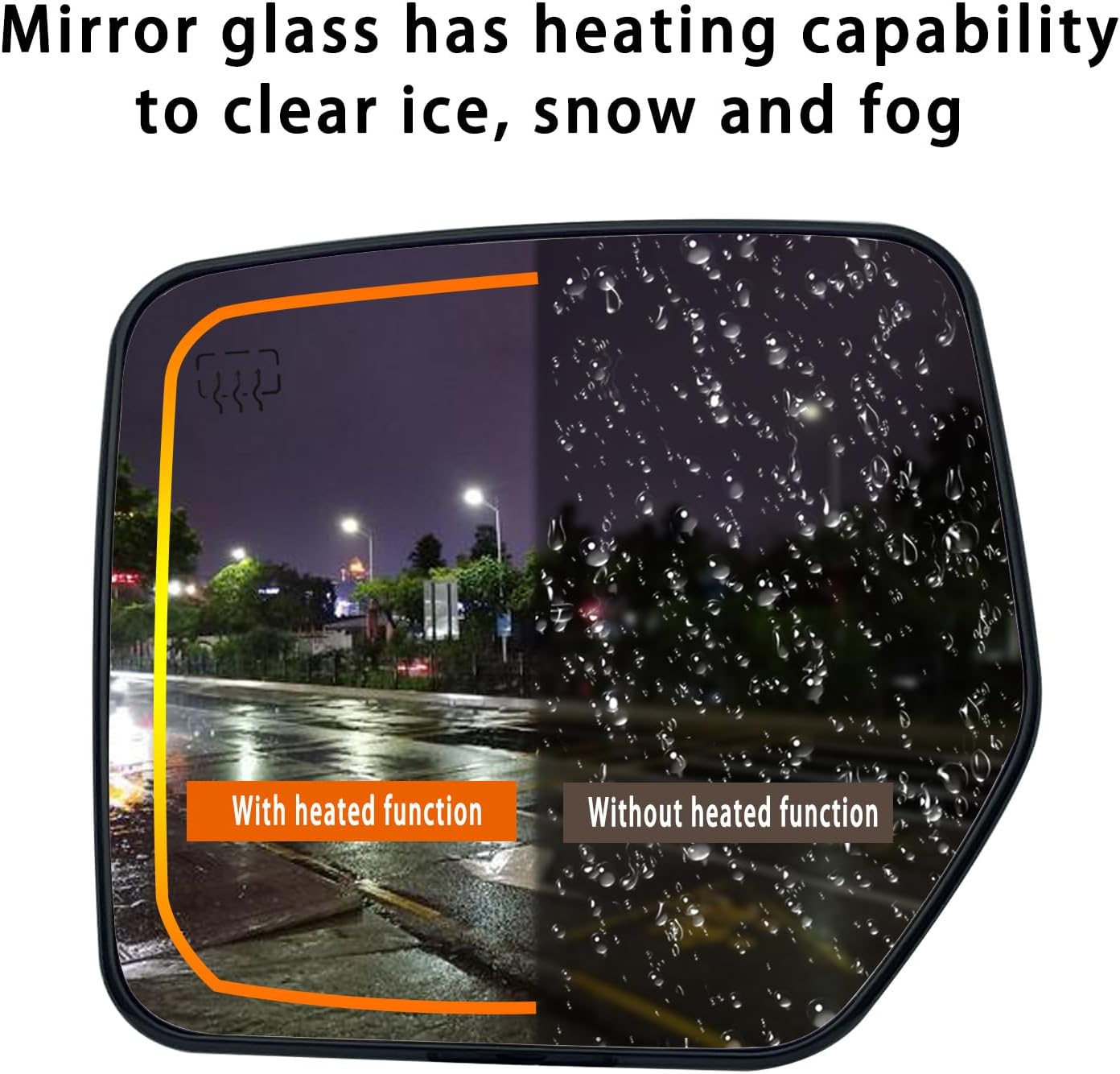 Driver Side Mirror Replacement for Jeep Compass Patriot 2007 2008 2009 2010 2011 2012 2013 2014 2015 2016 2017, Power Heated Left Exterior Side Rearview Mirrors Glass, with Backing Plate