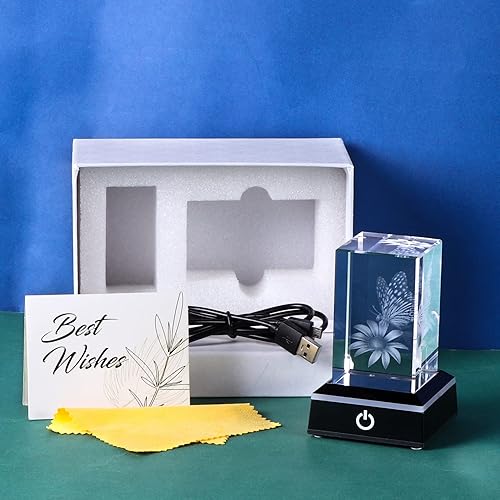 Miniatura 11 de Qianwei Bola de cristal láser 3D, regalos de delfín para mujeres y hombres, figuras de cristal para decoración de habitación, cumpleaños para 2