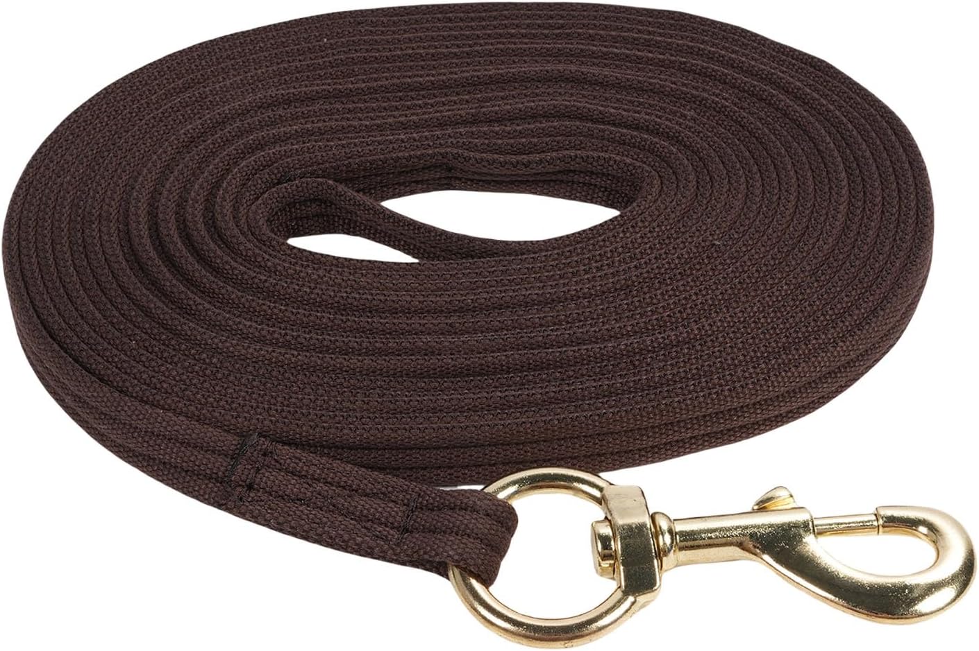 Asixxsix Performance Lead Rope, 8.2m Soft Comfortable Grip Long Horse Lead Rope, Enduring and Portable Lead Ropes with Quick Halter Attachment for Horses (Brown)