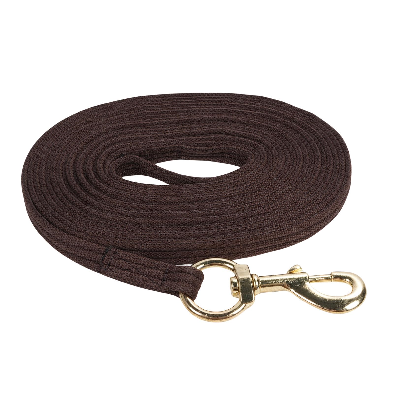 Corde d'entraînement pour chevaux en tissu tissé doux et durable de couleur brun