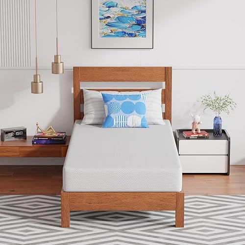 Miniatura 32 de PayLessHere - Colchón de espuma viscoelástica de 8 pulgadas con gel de enfriamiento infundido con té verde, certificado CertiPUR-US, colchón