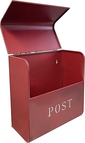 Miniatura 2 de NACH CJ - Buzón grande con acabado recubierto de polvo, buzones de pared para exteriores, buzón de metal resistente al óxido para paquetes, 12.6 x