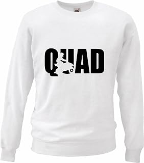 Reifen-Markt Sudadera Quad – ATV – Equipo Quad – Motocross – Quad Bahn en color blanco, Blanco, M