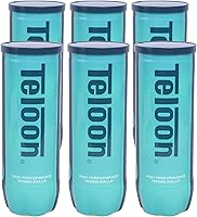 Vista 8 de Teloon Pelotas de Tenis para Campeonato - Extra Resistente - Pelotas de Tenis Presurizadas de Fieltro de Resistencia Regular 24 latas adicionales