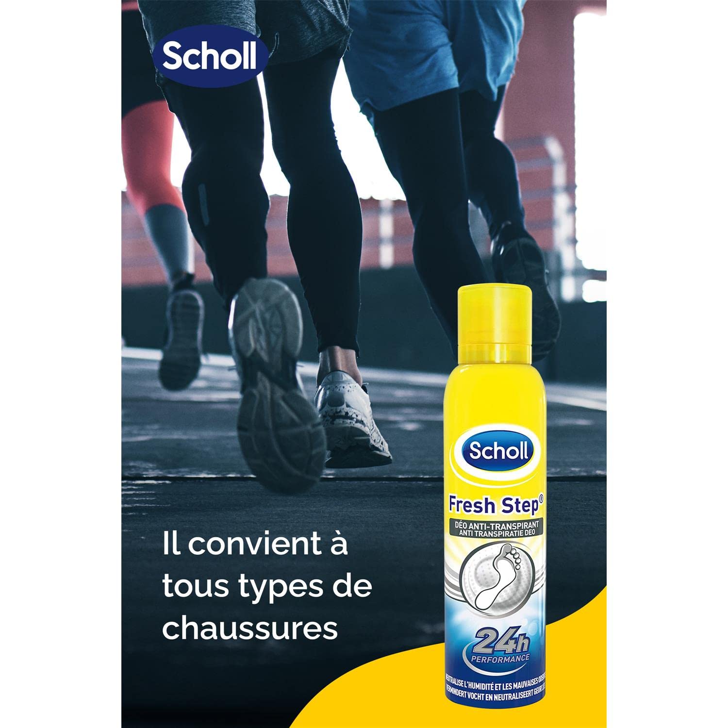 SCHOLL - Spray antitranspirante Fresh Step 24h - 5 frascos de 150 ml