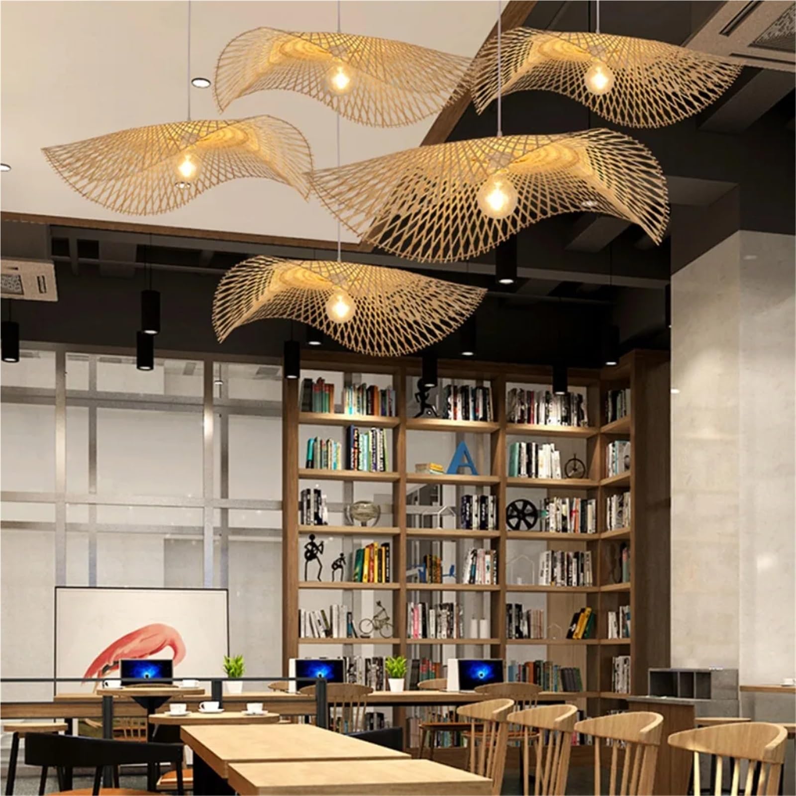 Lampenschirm Hängende Licht Lampenschirm Rattan Design Decke Retro Wicker handgemachte Wohndekoration für Zuhause