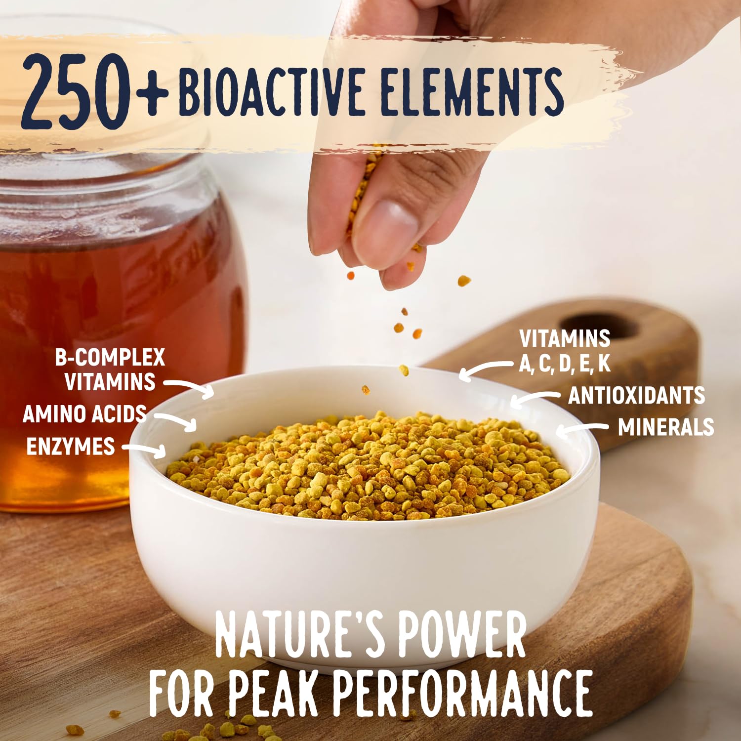 Kelley’s Bee Pollen, 9 oz – 100% Raw Bee Pollen Granules, GO TEXAN Certified – Naturally Preserved Vitamins, Enzymes, Amino Acids & Protein – Gluten Free, Non-GMO, Paleo & Keto Friendly