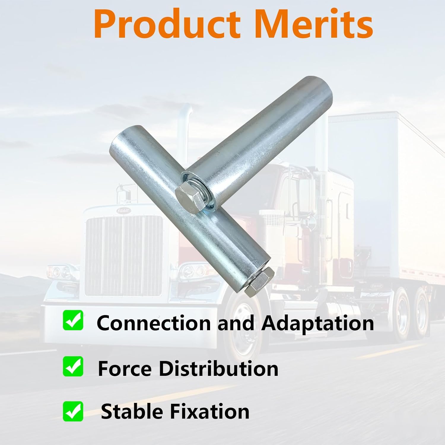 Universal Quarter Fender Mount Post Bracket Fit for Freightliner Peterbilt Kenworth, Pair, Silver