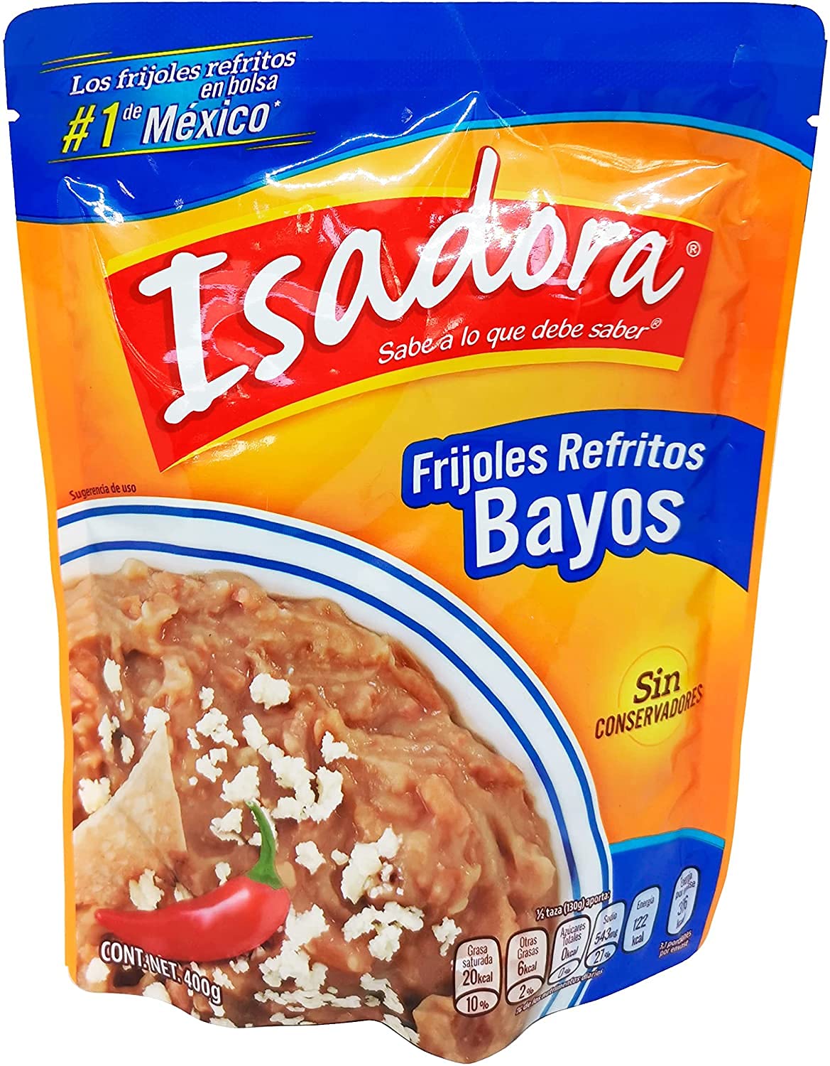 Isadora - Pack Frijoles Bayos + Frijoles Negros Refritos Listos para Calentar y Servir. Indispensables para acompañar cualquier platillo o para enfrijoladas. Pack de 2