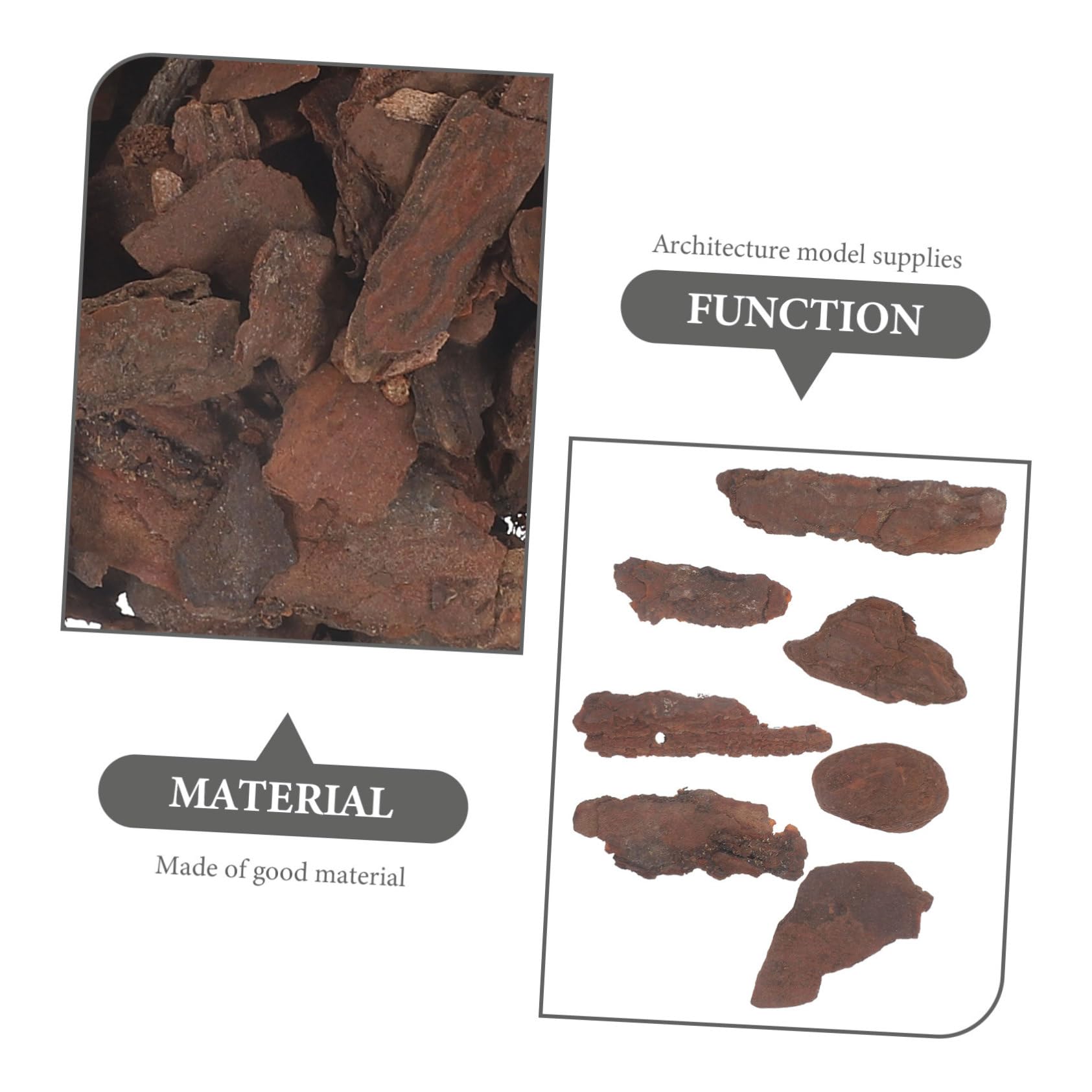 BESTonZON 5pezzi Miniature Nature Decor Di Materiali Corteccia Per Creazione Di Scene Realistiche Di Corteccia Naturale Per Modelli e Decorazioni Da Giardino Fai Da Te