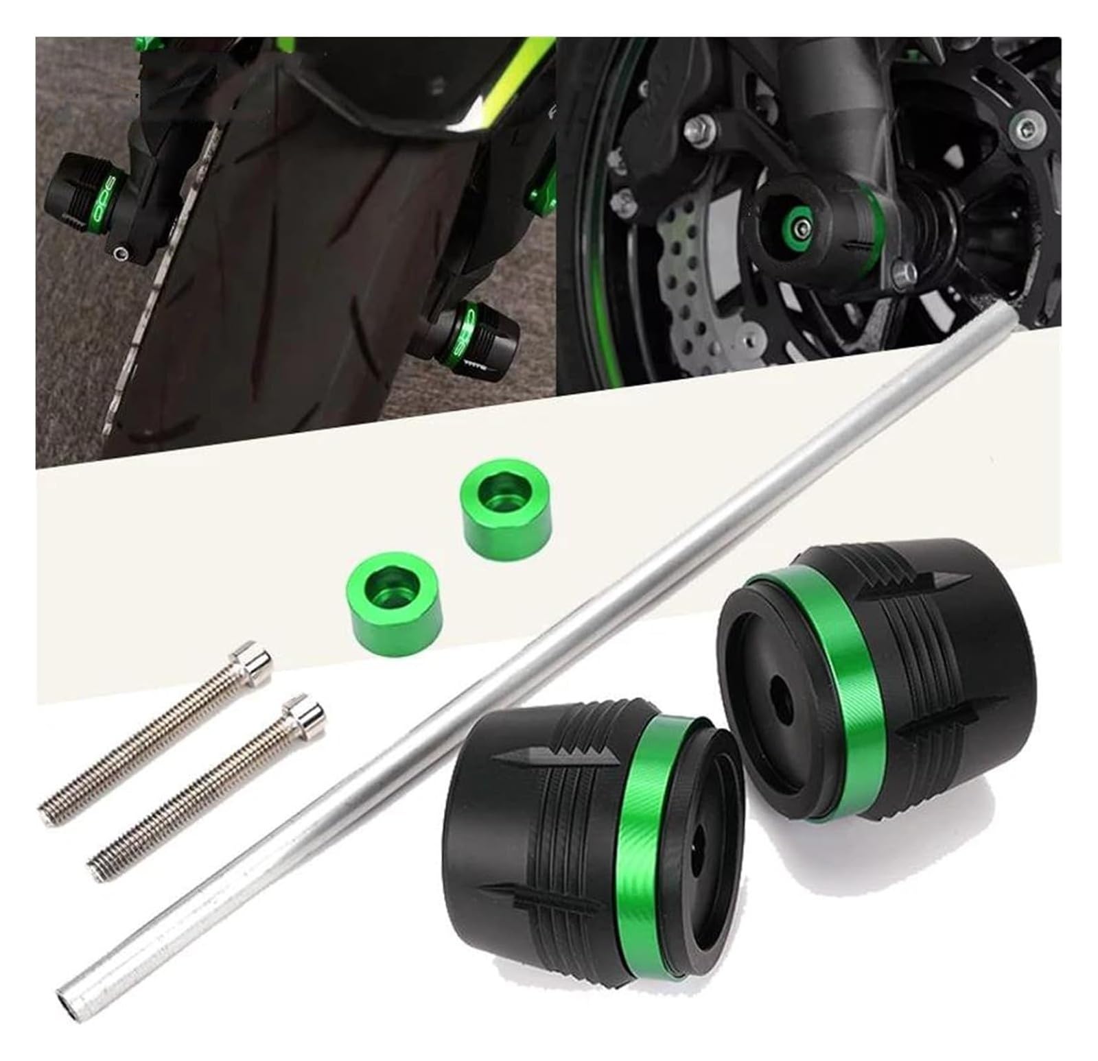 Crash Protector Front Fork Axle Slider Cap Motorcycle Kit