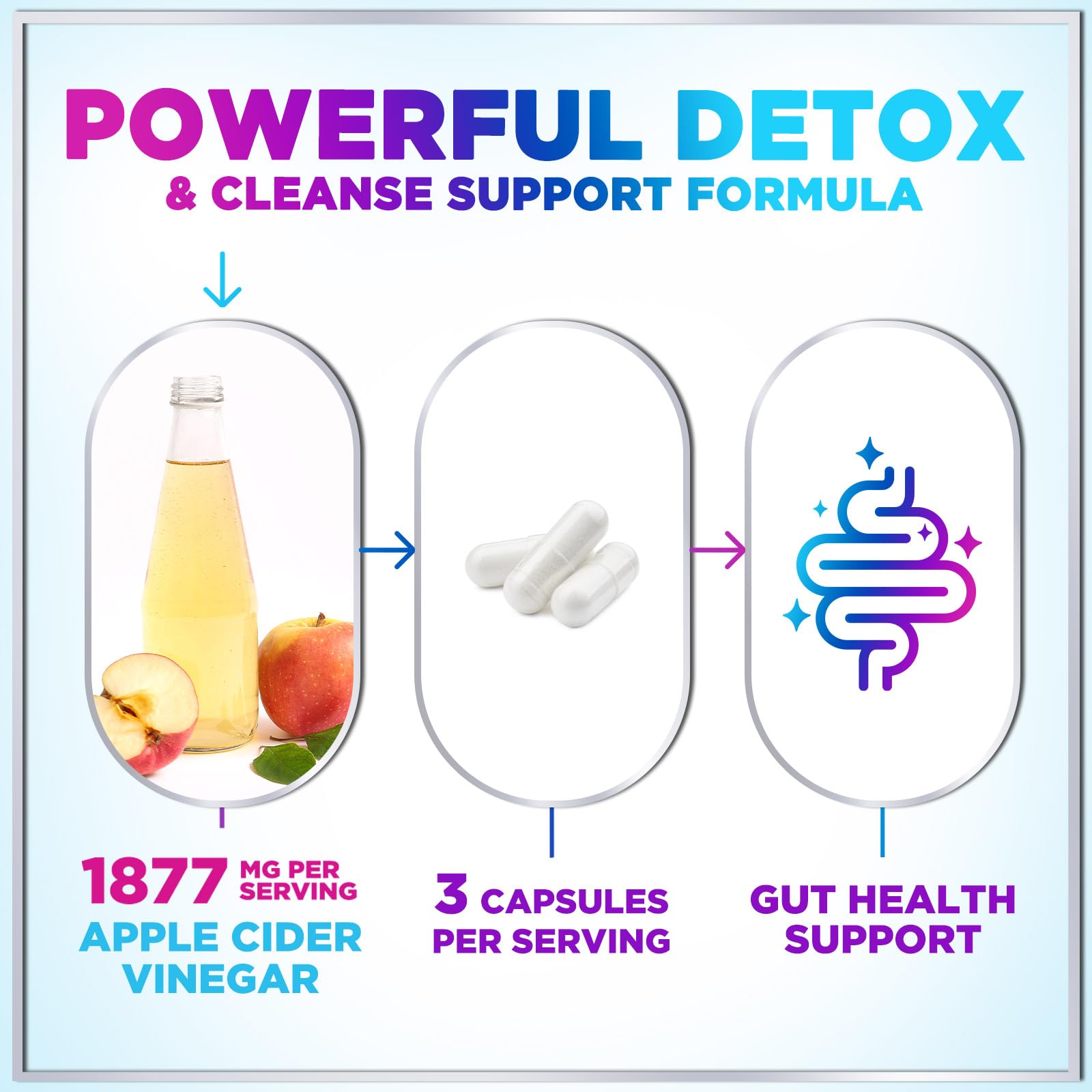 Apple Cider Vinegar Capsules 1877mg Per Serving - Extra Strength ACV Pills with Vitamin D3 - Apple Vinegar Supplement Sourced from The Mother for Digestion & Immune Support, Bottled USA - 120 Capsules — Amazon image 3