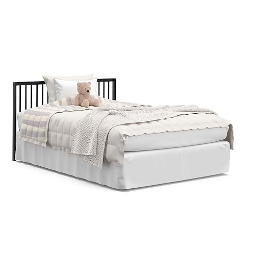 Miniatura 31 de Graco Teddi Mini cuna convertible 4 en 1 con colchón resistente al agua (blanco/madera flotante), certificado GREENGUARD Gold, colchón de 2.75