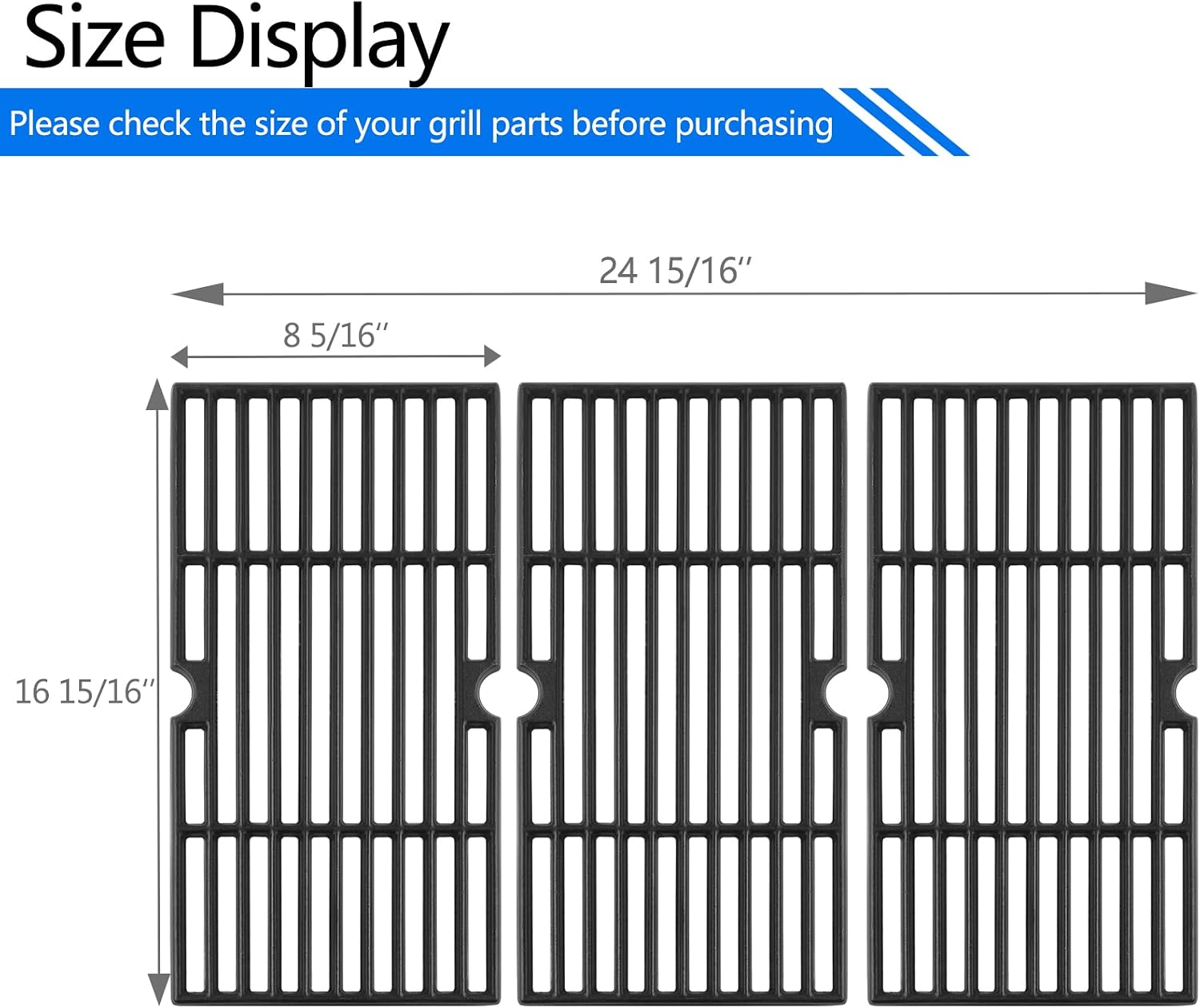 G460-0500-W1 463344116 Grates Replacement Parts for Charbroil Advantage Grill Grates 463343015 463344015 463343819 463371719 463672416 Performance Tru Infrared Grates 463340516 Gas2coal Grill Parts