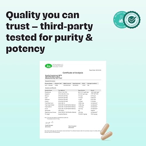 Miniatura 7 de GLP - Suplemento diario 4 en 1 con GlucoVantage, inulina, cromo, té verde y bioperina, sin cafeína, 60 cápsulas