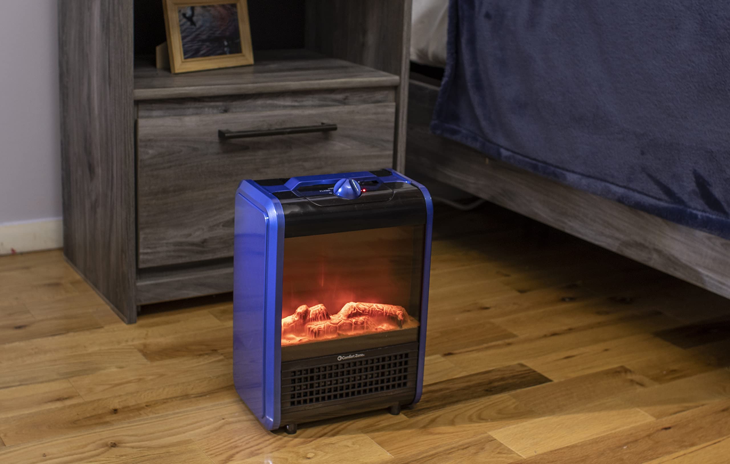 Buy Comfort Zone CZFP1 Portable Fireplace Heater 2 Settings, FanOnly