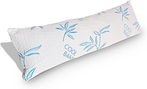 ComfySleep Almohada de bambú para dormir almohada de cama ajustable de espuma viscoelástica triturada con funda de cremallera de rayón de bambú