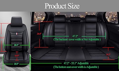Miniatura 6 de Juego completo de 5 fundas de asiento de coche universales para sedán SUV y camioneta pequeña compatible con Evoque XC40 XC60 Golf Passat Jetta CT4