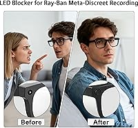 Vista 3 de 20 piezas de adhesivo bloqueador LED para gafas inteligentes Ray-Ban Meta accesorios, gen2 Wayfarer, Skyler, Headliner, pantalla, cubierta de luz