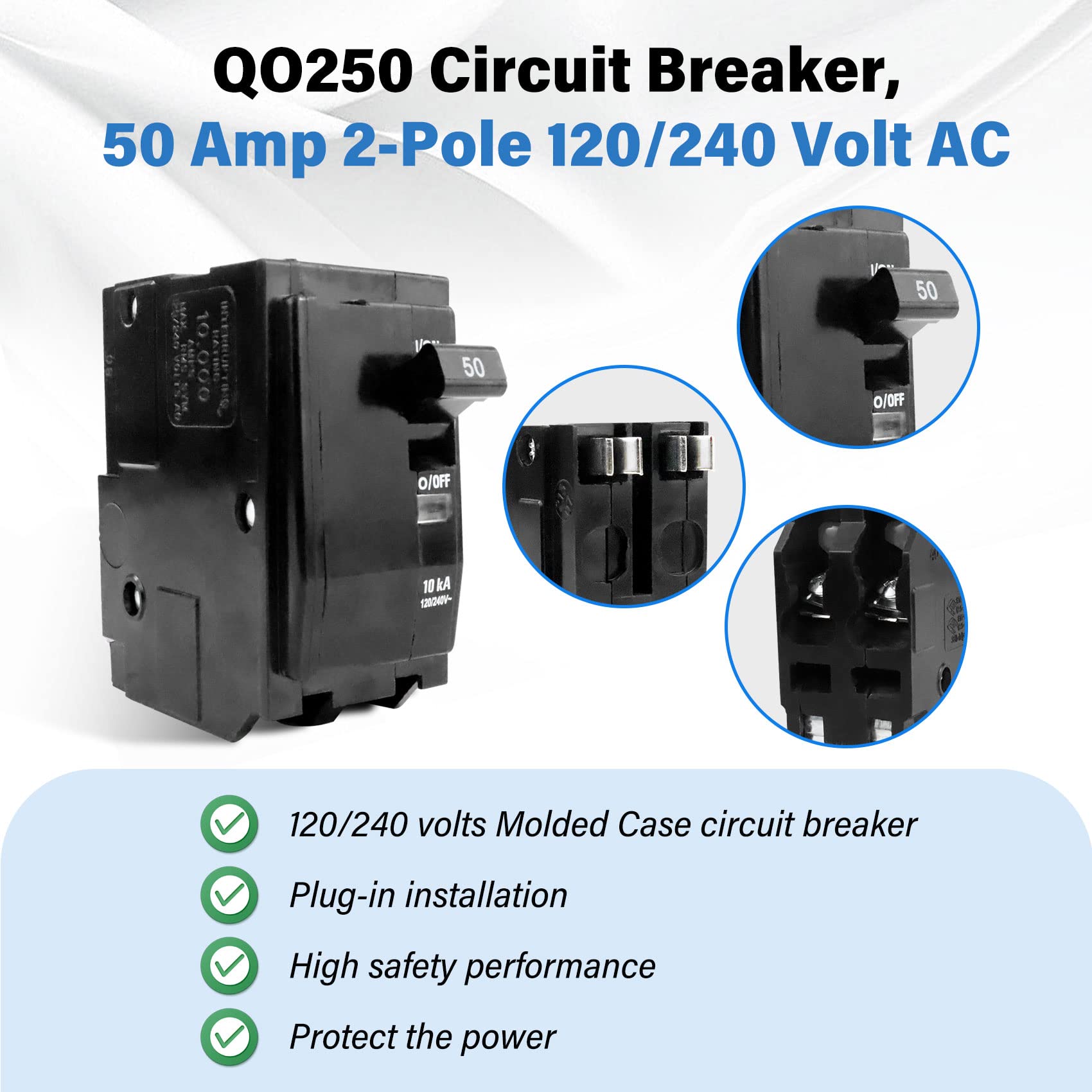 Genuine Square D Qo250 Circuit Breaker Kit, 50 Amp (50a